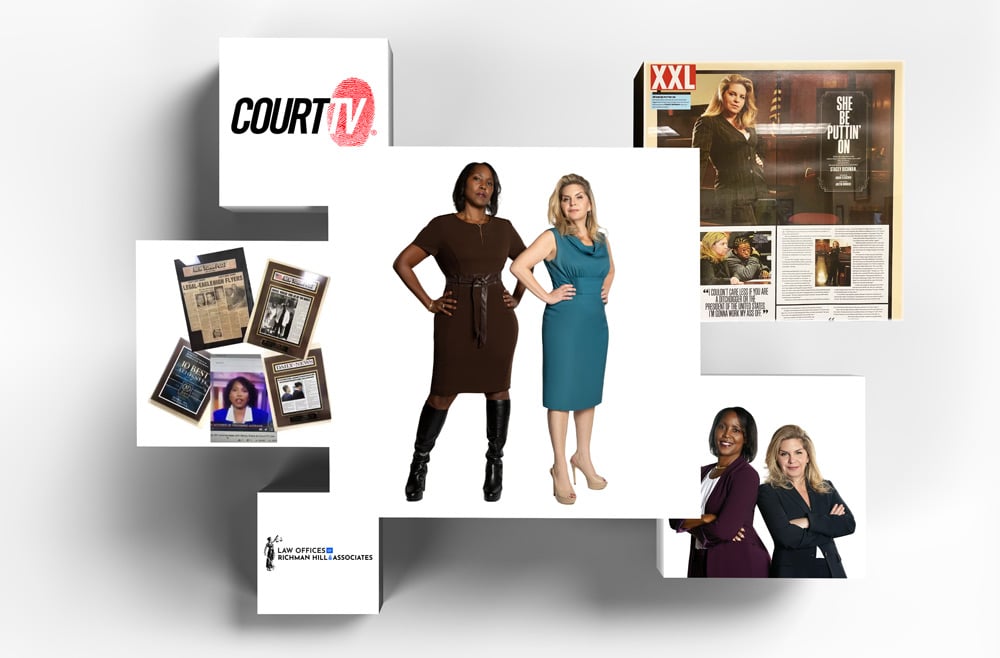 Montage of media history for Renée C. Hill and Stacey Richman